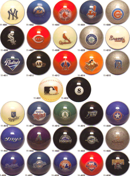 MLB Pool Ball Sets So Cal Pool Tables