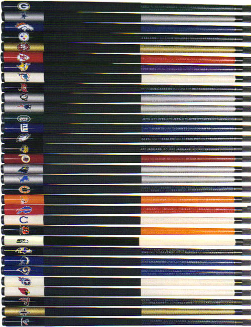 NFL Team Pool Cues